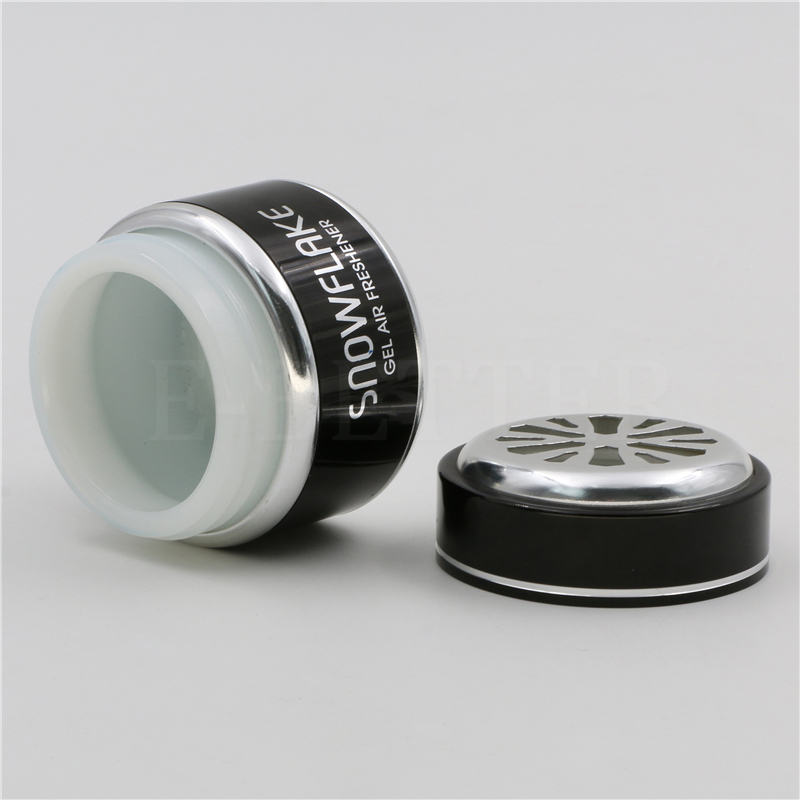 100ml luxury air freshener round aluminum glass container gel jar