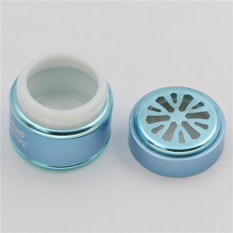 100ml luxury air freshener round aluminum glass container gel jar