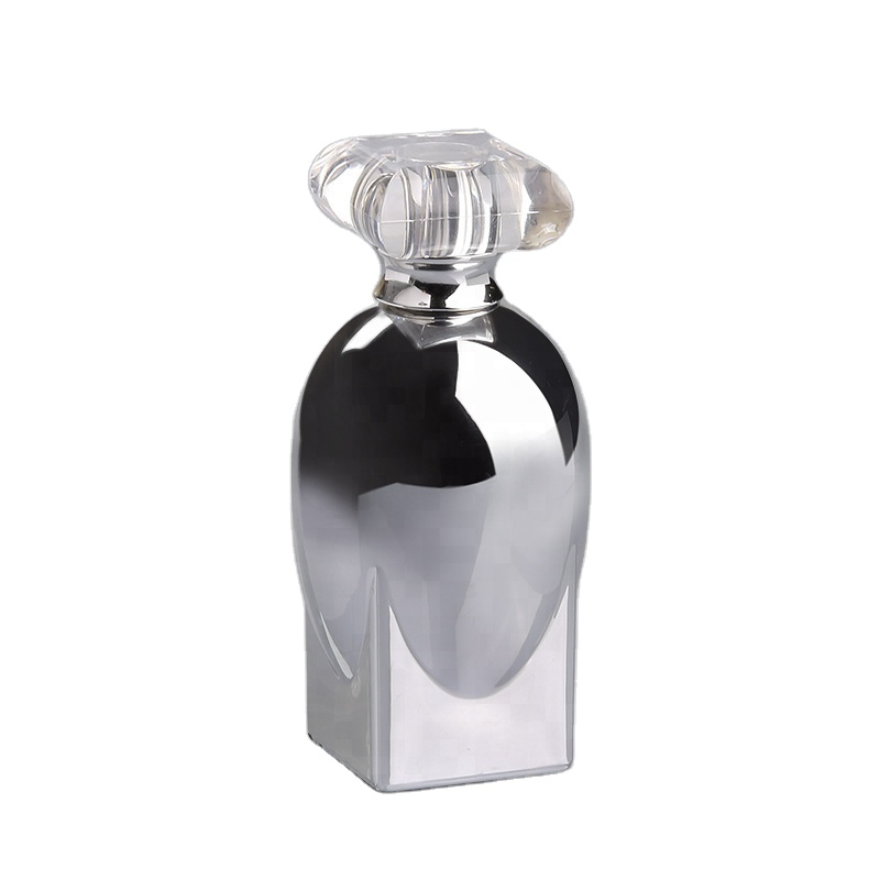 100ml luxury empty UV silver color glass custom logo perfume bottle