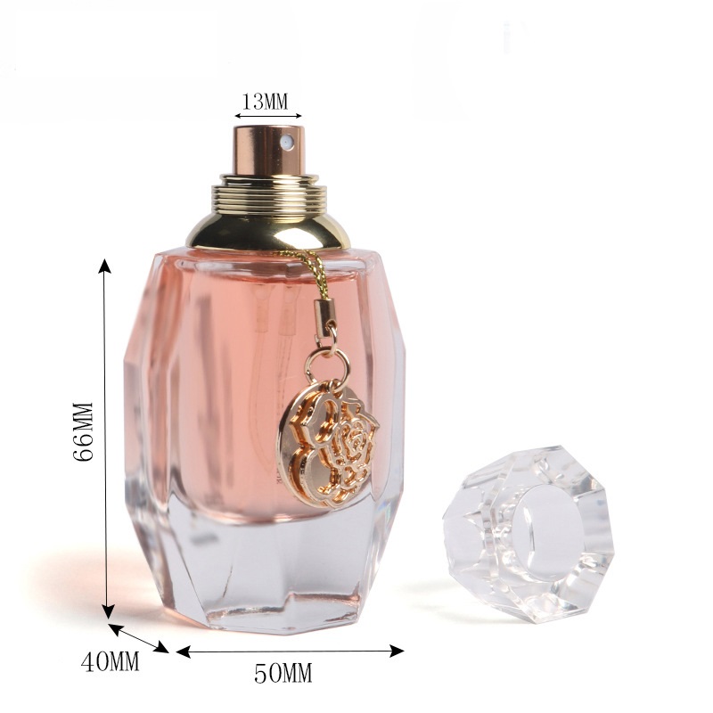 100ml luxury empty perfume bottles with pump spray and screen printing