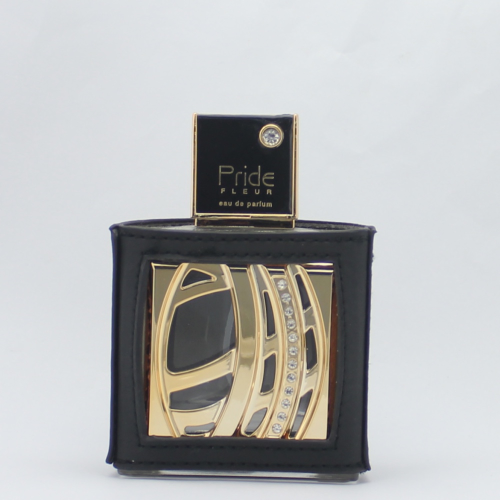 100ml luxury glass perfume bottle with leather cover