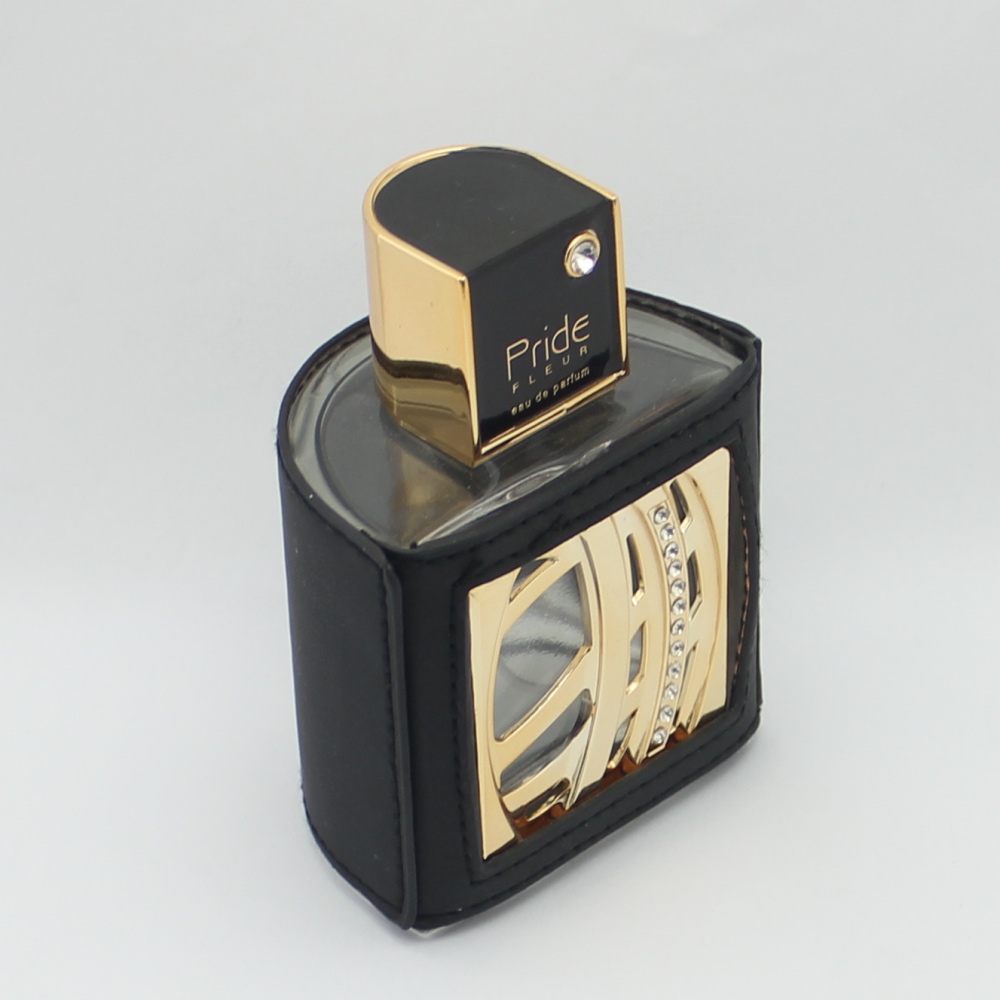 100ml luxury glass perfume bottle with leather cover