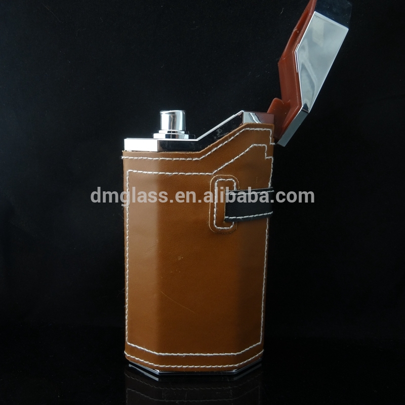 100ml luxury man's perfume glass bottle with leather in dubai