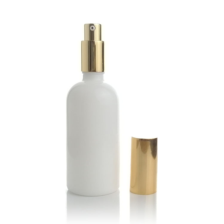 100ml luxury opal white glass cosmetic spray bottle 30ml