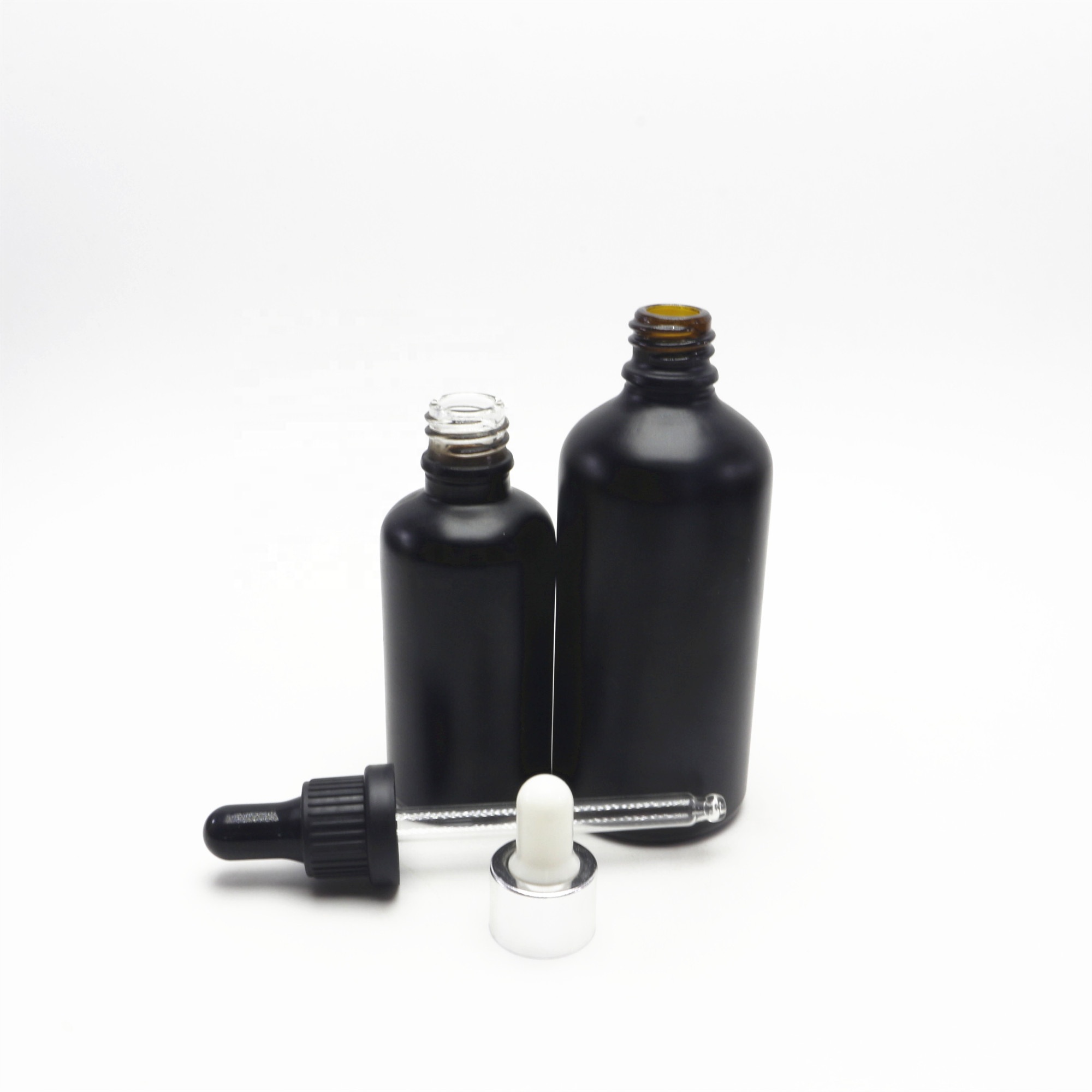 100ml matte frosted black glass dropper bottle essential oil e juice bottle 298k