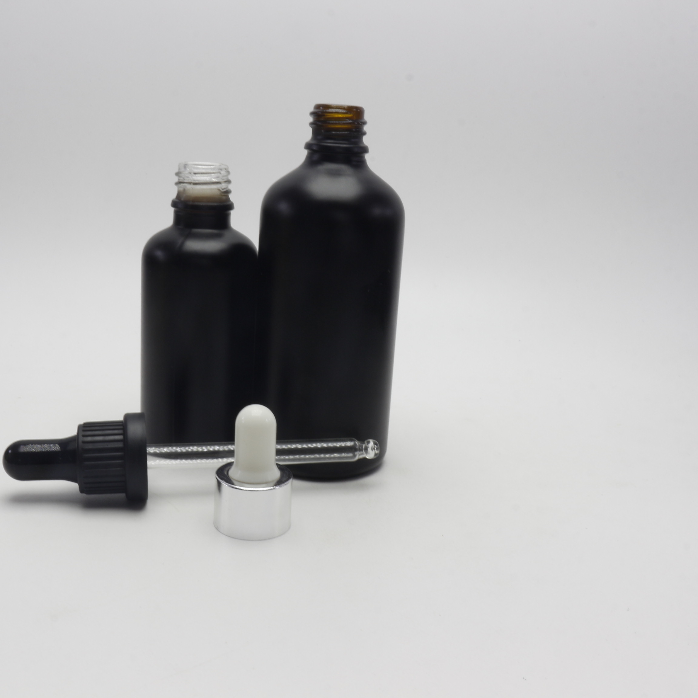 100ml matte frosted black glass dropper bottle essential oil e juice bottle 298k