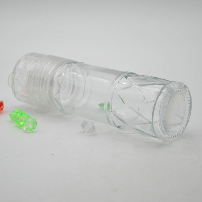 100ml mill Salt Pepper Spice Manual Glass Grinder bottle with plastic cap