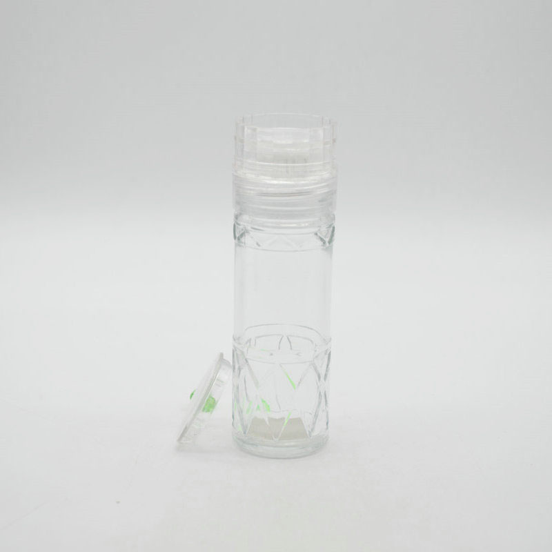 100ml mill Salt Pepper Spice Manual Glass Grinder bottle with plastic cap