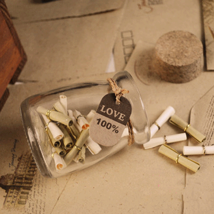 100ml mini wedding decoration glass candy buffet dessert jar for gift wishing bottle with cork