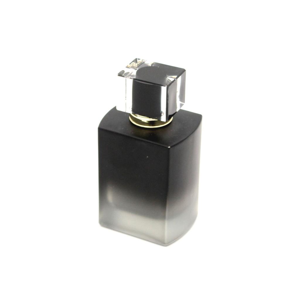 100ml new design matte black glass perfume bottle with custom design