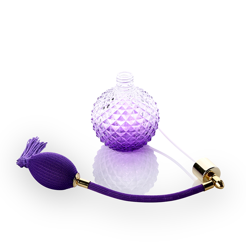 100ml perfume bottle sprayer bulb purple pineapple shape glass atomizer bottle