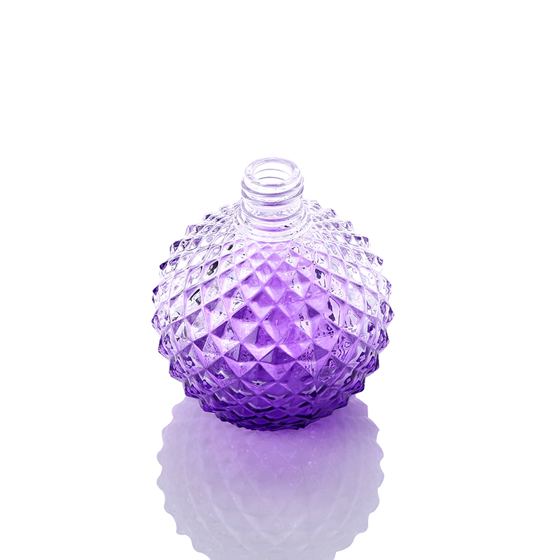 100ml perfume bottle sprayer bulb purple pineapple shape glass atomizer bottle
