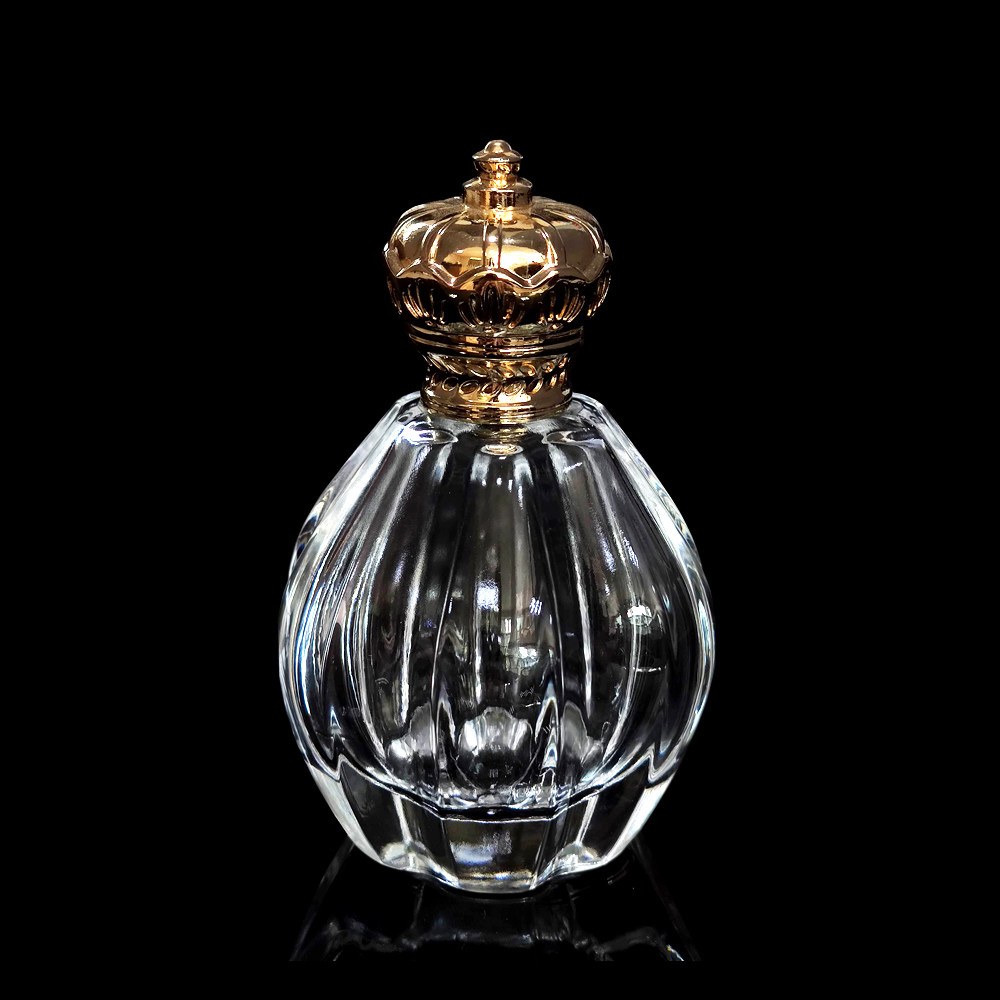 100ml ready to ship hot sale in stock luxury thick wall special round ball shaped crystal perfume bottle