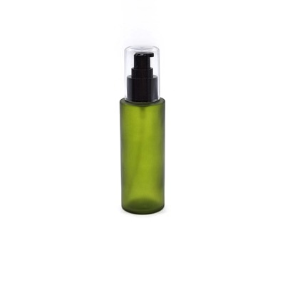 100ml red/pink/green/frosted/wine red colorful lotion pump glass bottle with transparent cap