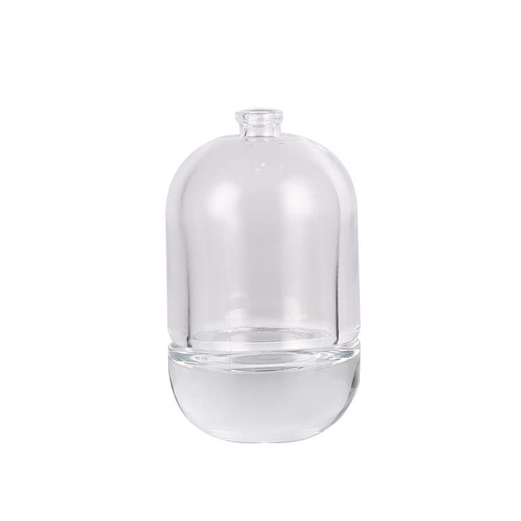 100ml round cylinder transparent beautiful ladies spray glass perfume diffuser roll on bottles with custom logo