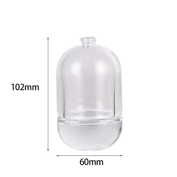 100ml round cylinder transparent beautiful ladies spray glass perfume diffuser roll on bottles with custom logo
