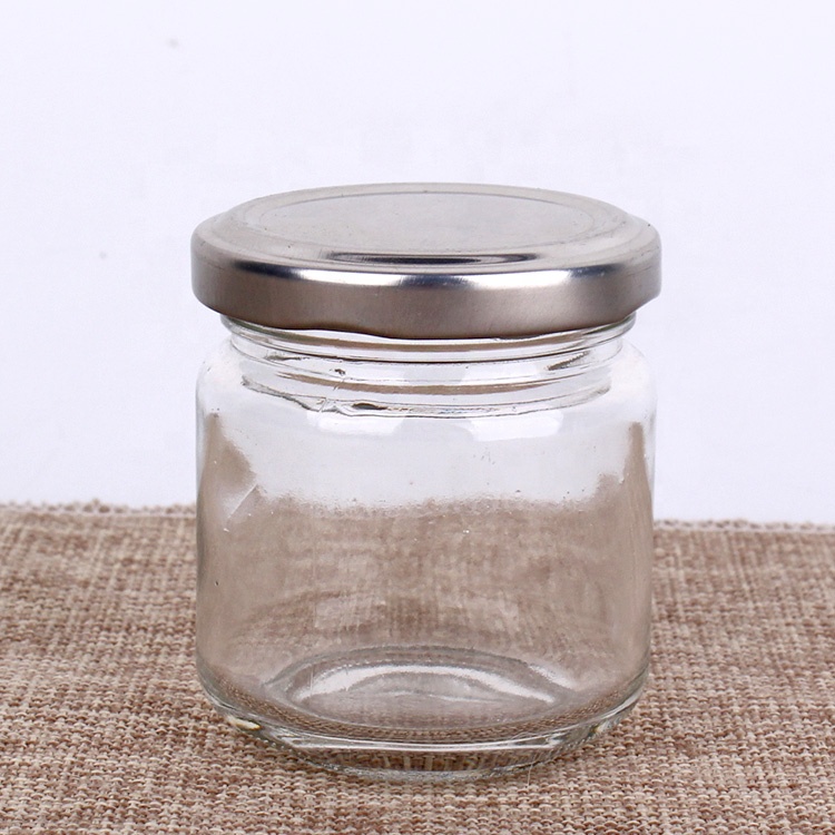 100ml round salte fresh pepper packing spice honey glass jars with metal sealed