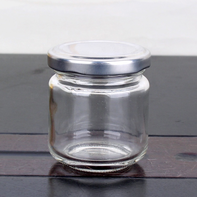 100ml round salte fresh pepper packing spice honey glass jars with metal sealed