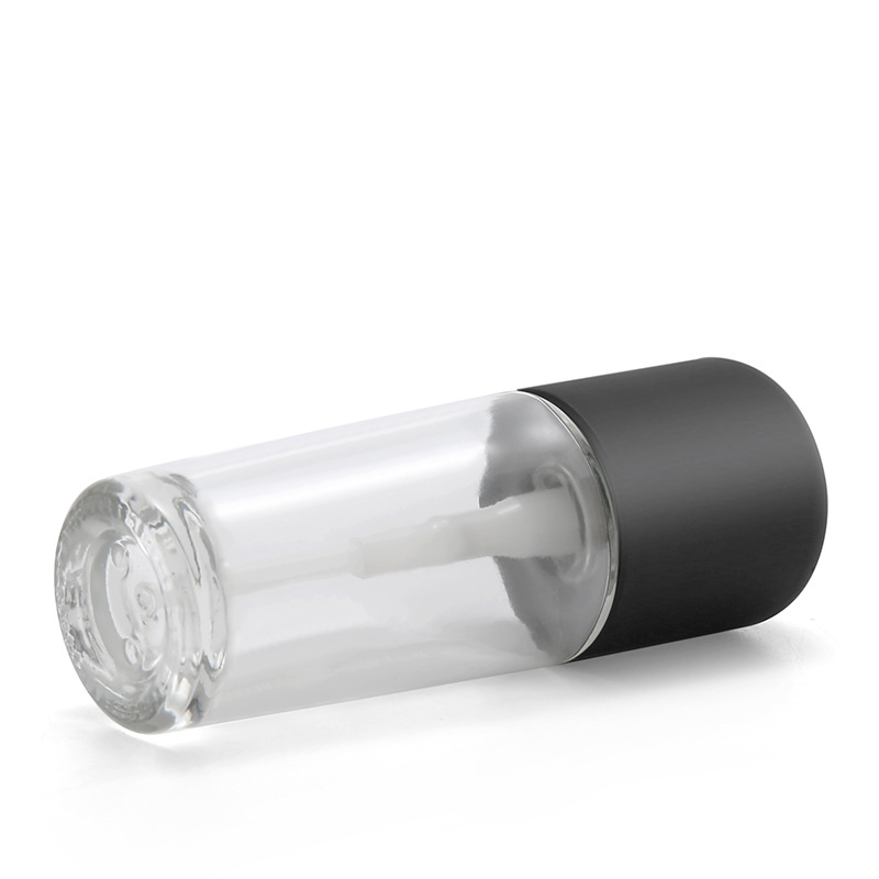 100ml skin care cosmetic lotion packaging square liquid foundation cream matte glass bottles with black plastic cap