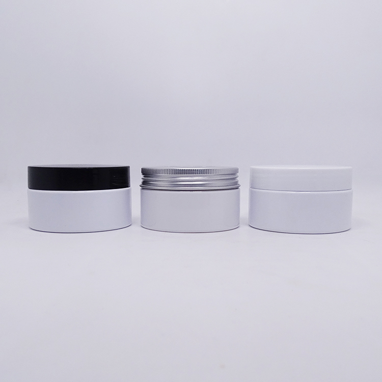100ml skin care packaging cosmetic facial sugar scrub pot white pet jar for body butter container