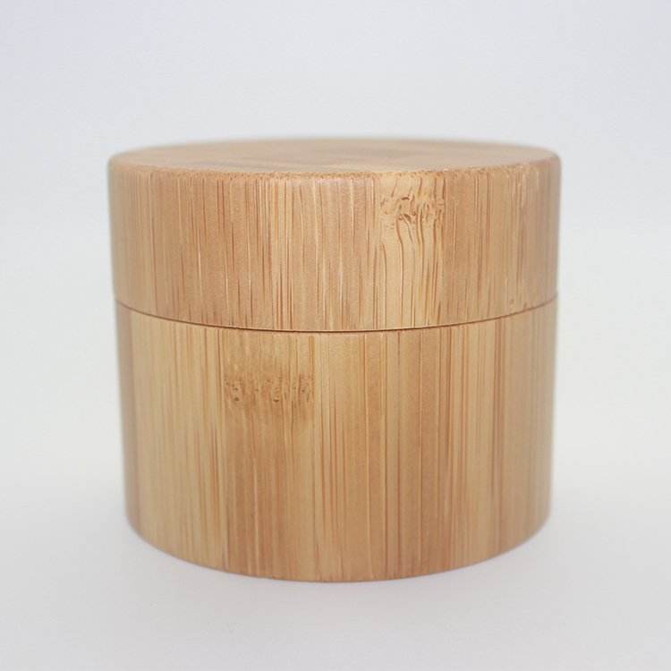 100ml skincare face cream PP jar with bamboo lid