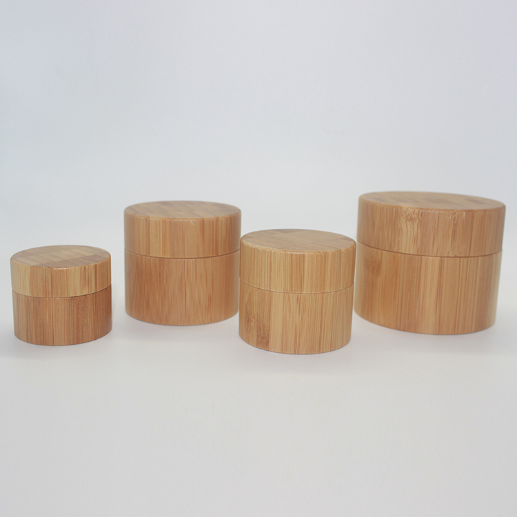 100ml skincare face cream PP jar with bamboo lid
