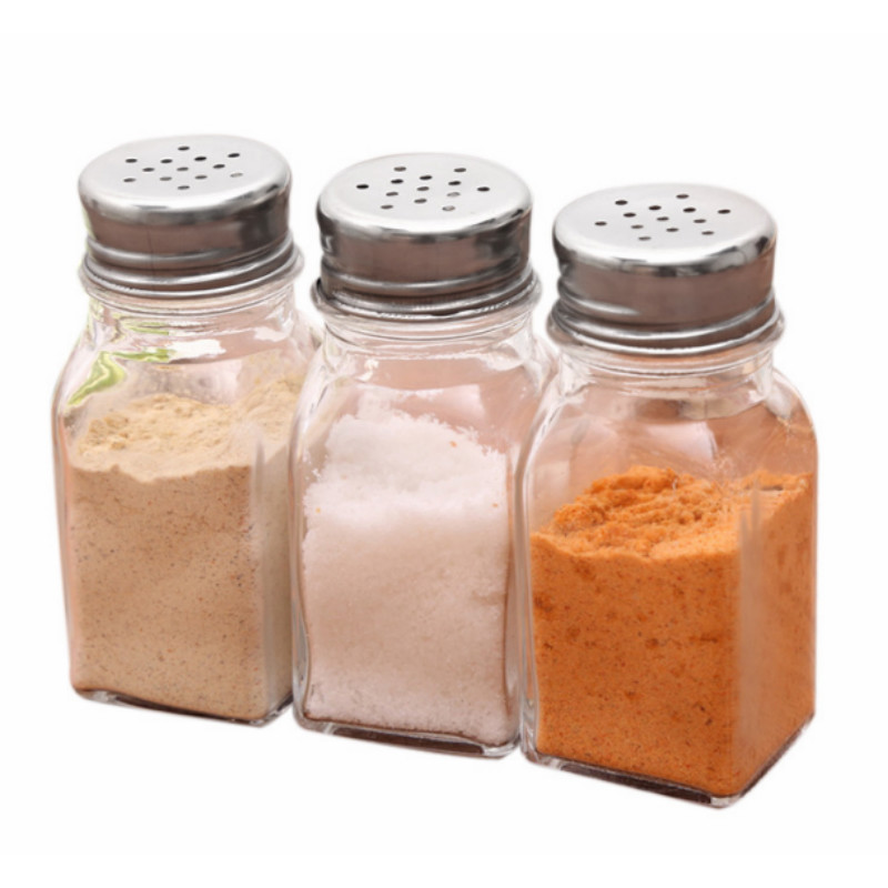 100ml square glass spice bottles glass salt and pepper shakers wedding favor