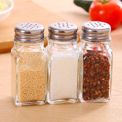 100ml square glass spice bottles glass salt and pepper shakers wedding favor