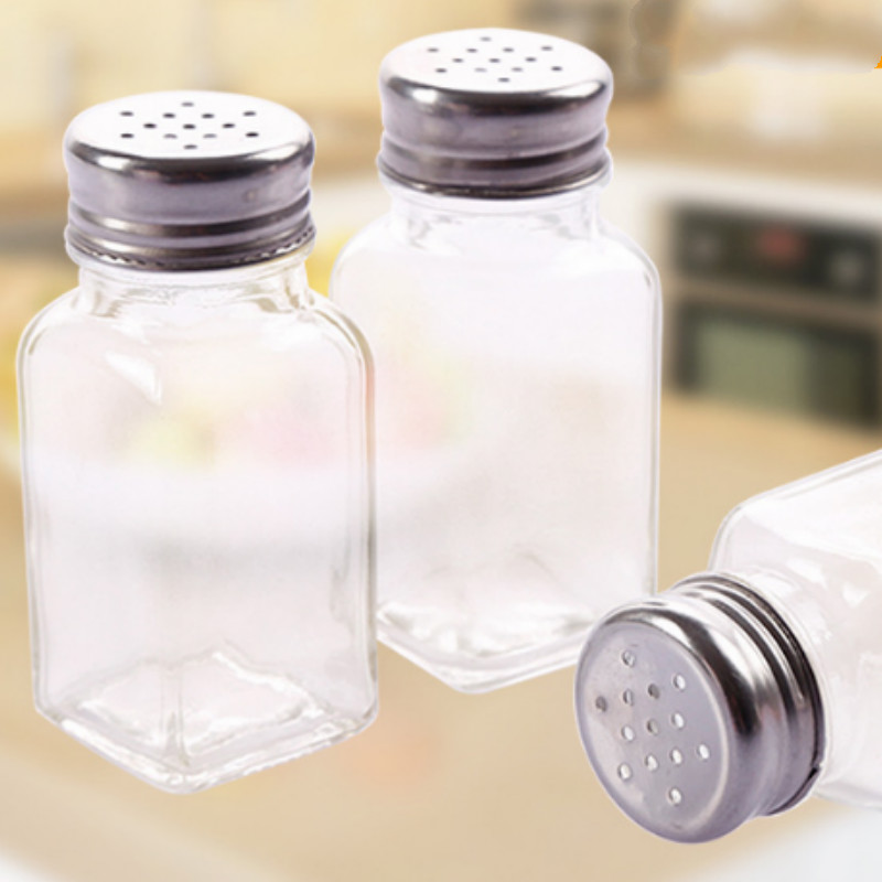 100ml square glass spice bottles glass salt and pepper shakers wedding favor