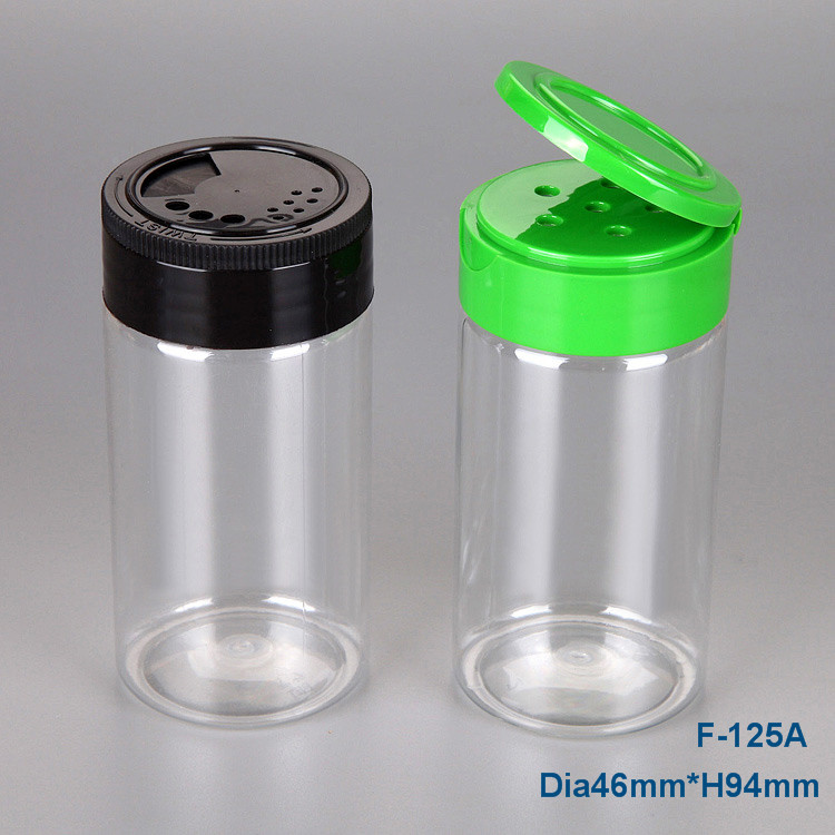 100ml square plastic spice pepper chili powder bottle