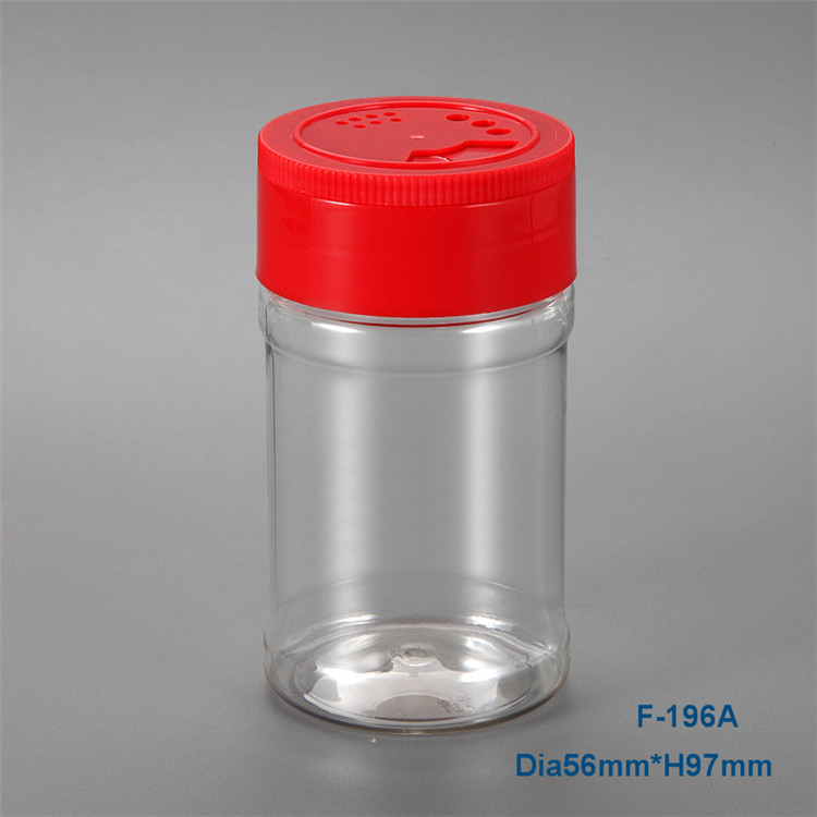 100ml square plastic spice pepper chili powder bottle
