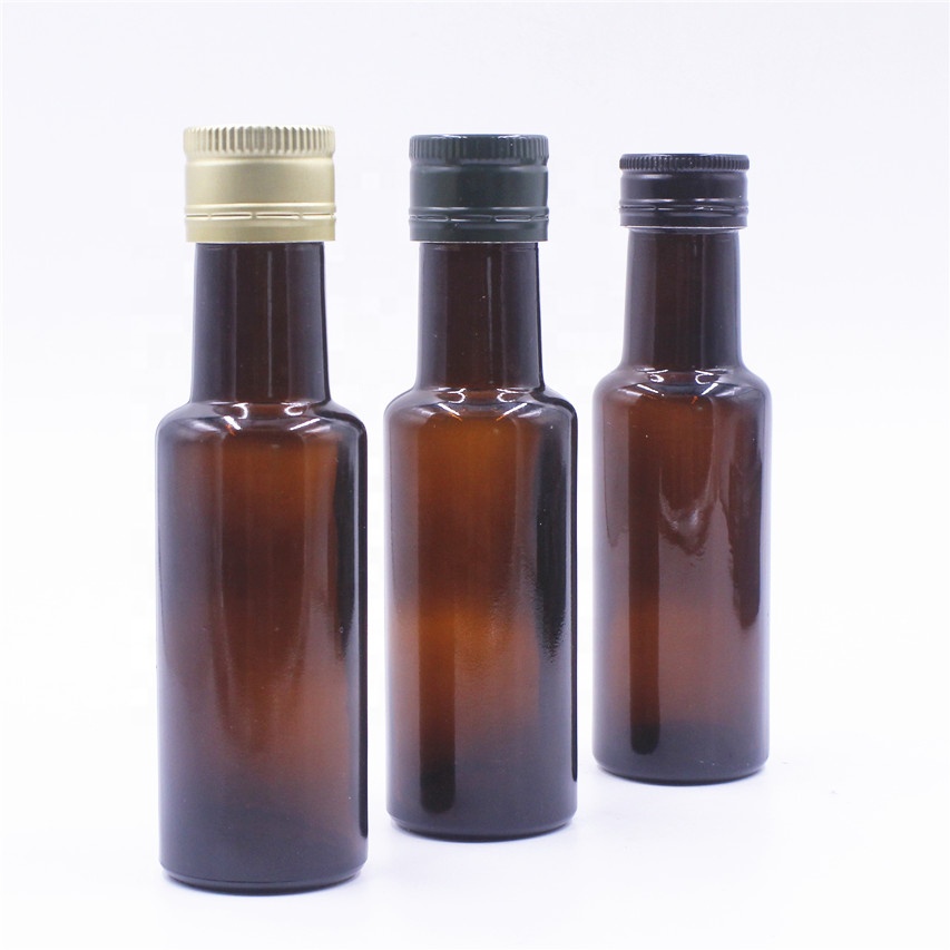 100ml stocked empty dark green brown color cooking olive oil glass bottle