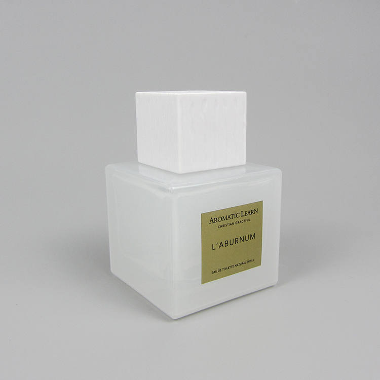 100ml white luxury square perfume bottle wholesale with printing