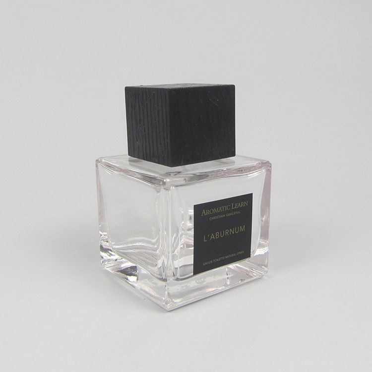 100ml white luxury square perfume bottle wholesale with printing
