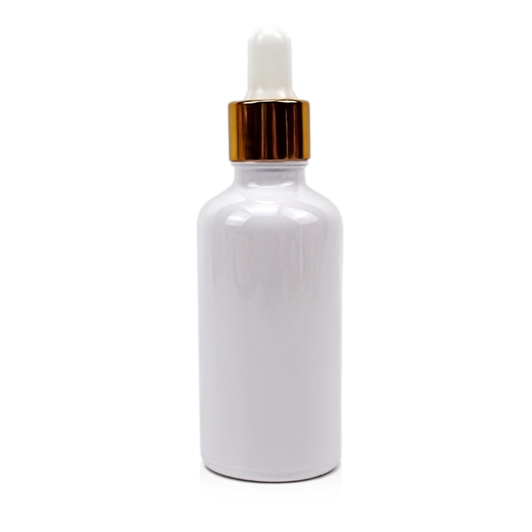 100ml white with shiny gold dropper luxury serum bottle