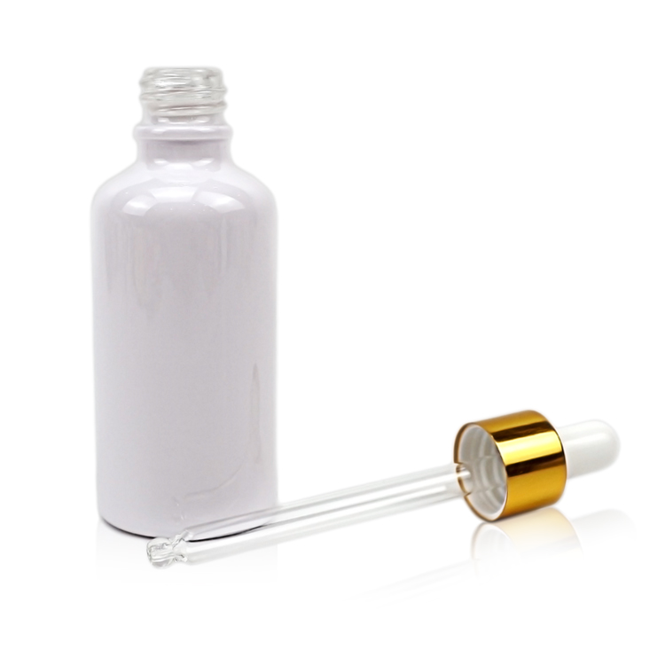 100ml white with shiny gold dropper luxury serum bottle