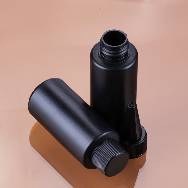 100ml wholesale nail polish bottle plastic nail glue container gel uv black bottle