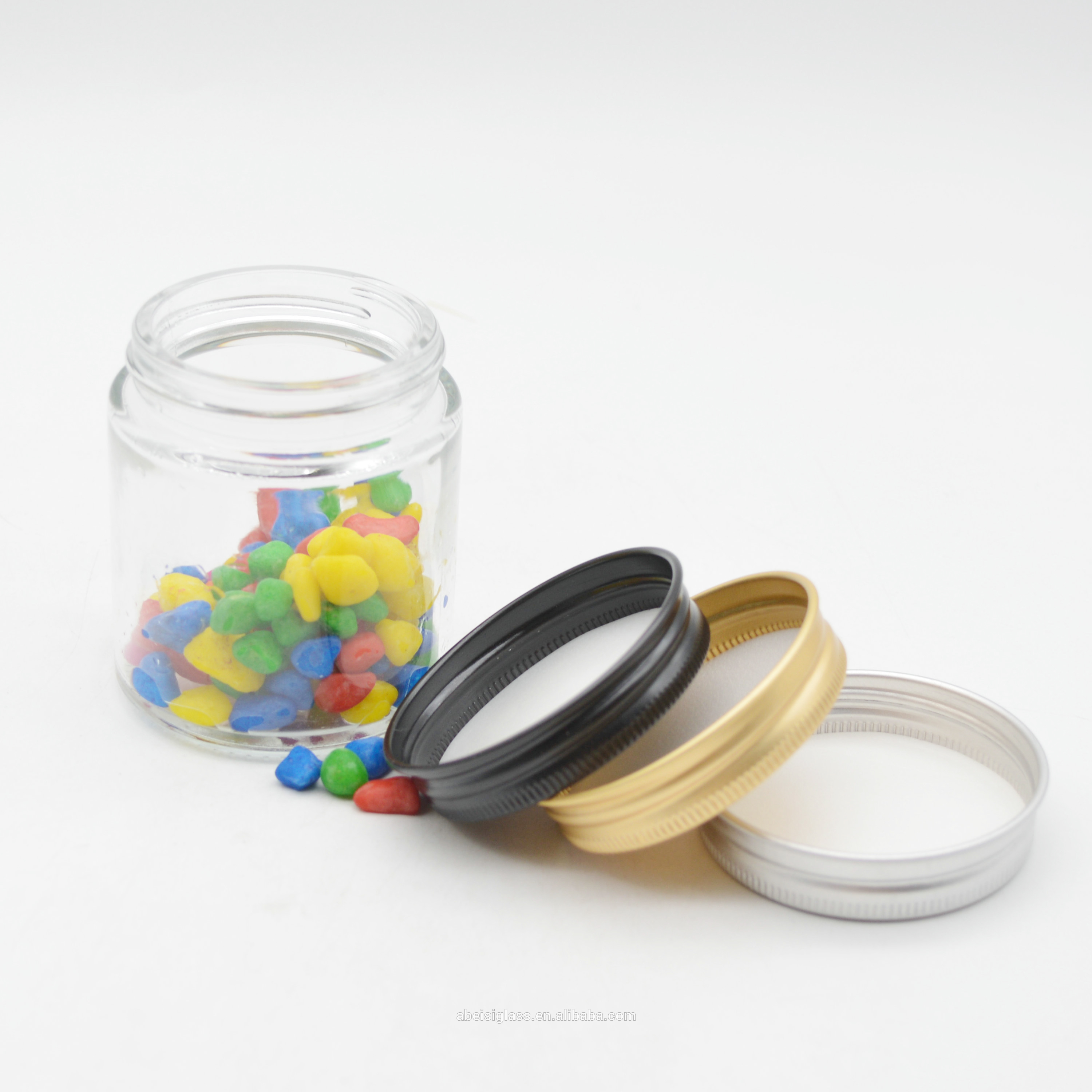 100ml wide mouth cosmetic jar with metal lid