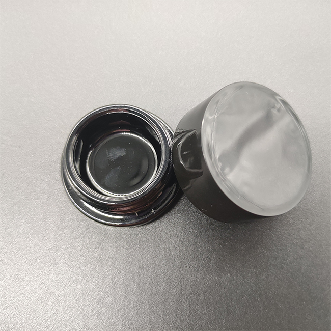 100pcs 5ml glass skincare eye cream jar black uv 9ml childproof cbd concentrate storage container with black CR cap in stock