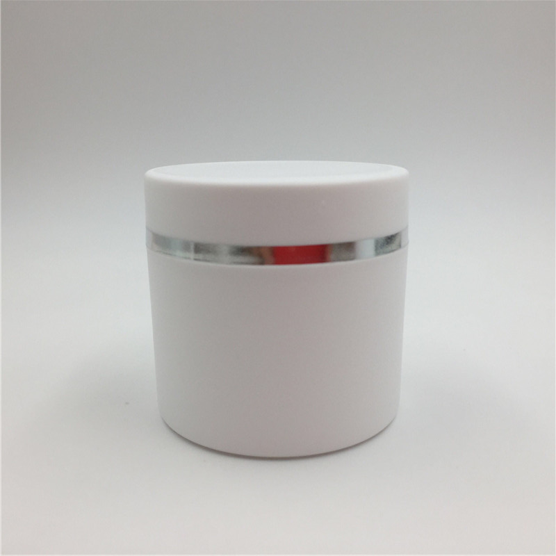 100pcs White Round Empty 30ml 50g 50ml Double Wall Cosmetic Container with Screw Caps