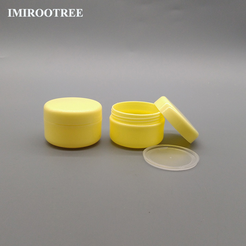 100pcs /lot 20g/20ml/0.67Oz Refillable Colored Plastic Cosmetic Jars Cream Jar Pot Bottle