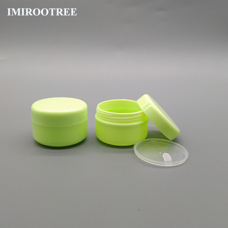 100pcs /lot 20g/20ml/0.67Oz Refillable Colored Plastic Cosmetic Jars Cream Jar Pot Bottle