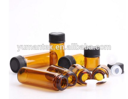 100pcs per pack 1/4 Dram 1ml mini Amber Glass doterra Vial Essential Oil Bottle sample bottle with orifice reducer