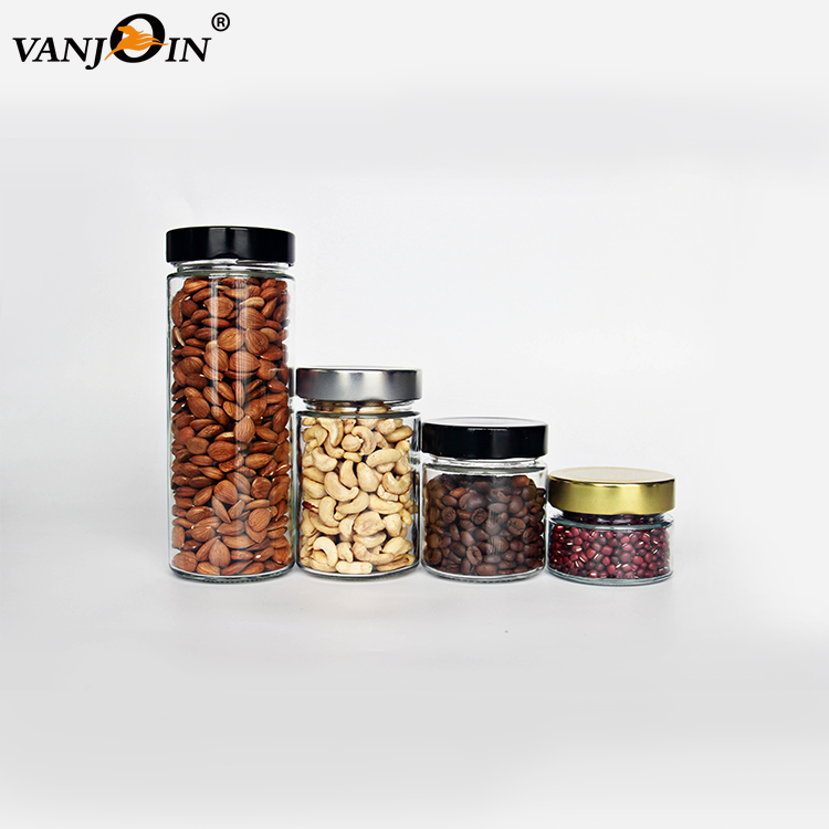 106ml 212ml 314ml 580ml Glass Jar with Deep Top for Tea Honey