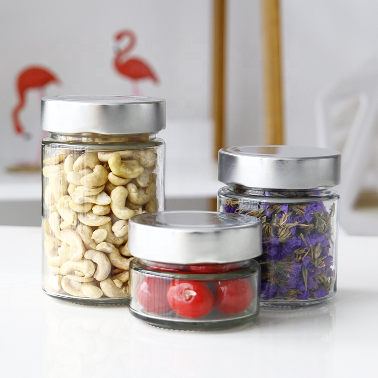 106ml 212ml 314ml 580ml Jar Glass Storage Jar With Metal Twist Off Lid
