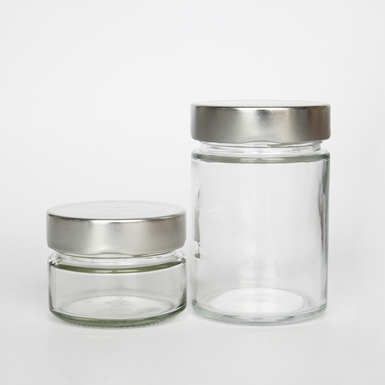 106ml 212ml 314ml 580ml Jar Glass Storage Jar With Metal Twist Off Lid