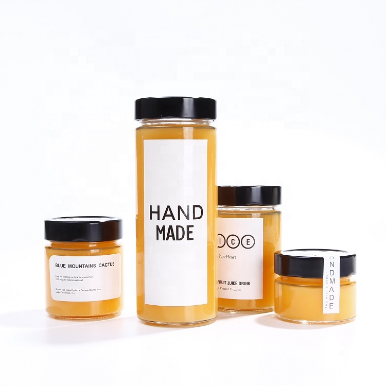 106ml 212ml 314ml 580ml Straight Sided Glass Honey Jar Food Storage Jar With Deep Metal Twist Off Lid