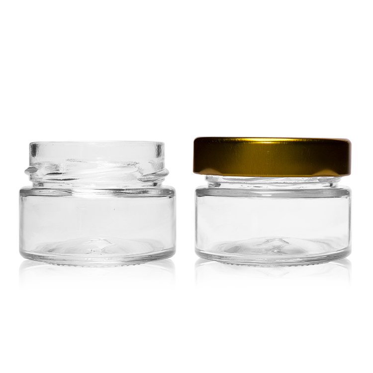 106ml 212ml 314ml Straight Sided Glass Honey Jams Storage Jar with Deep Metal Lids