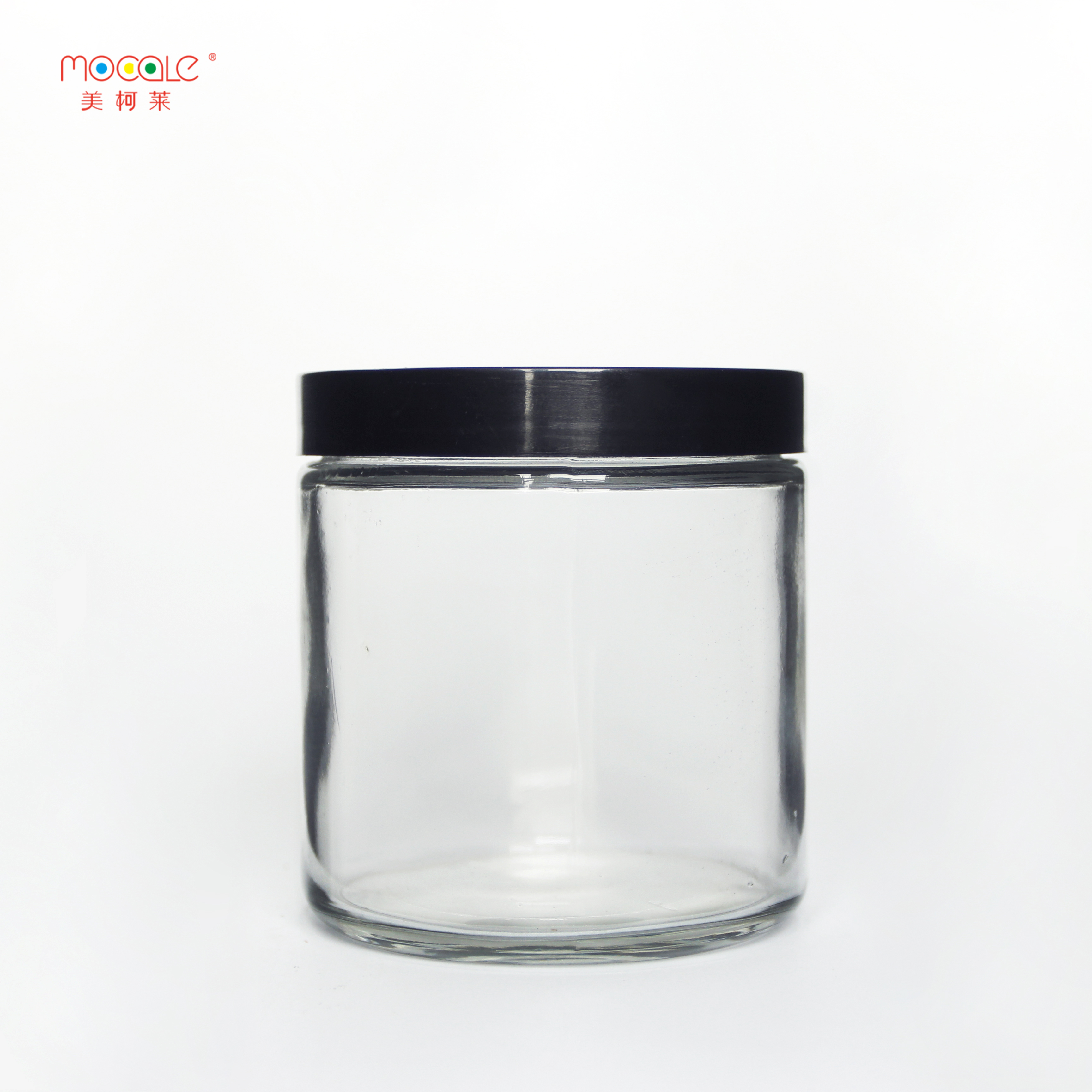 106ml 212ml 314ml Transparent Round Straight Wall Glass Jar Wide Mouth Glass Storage Jar