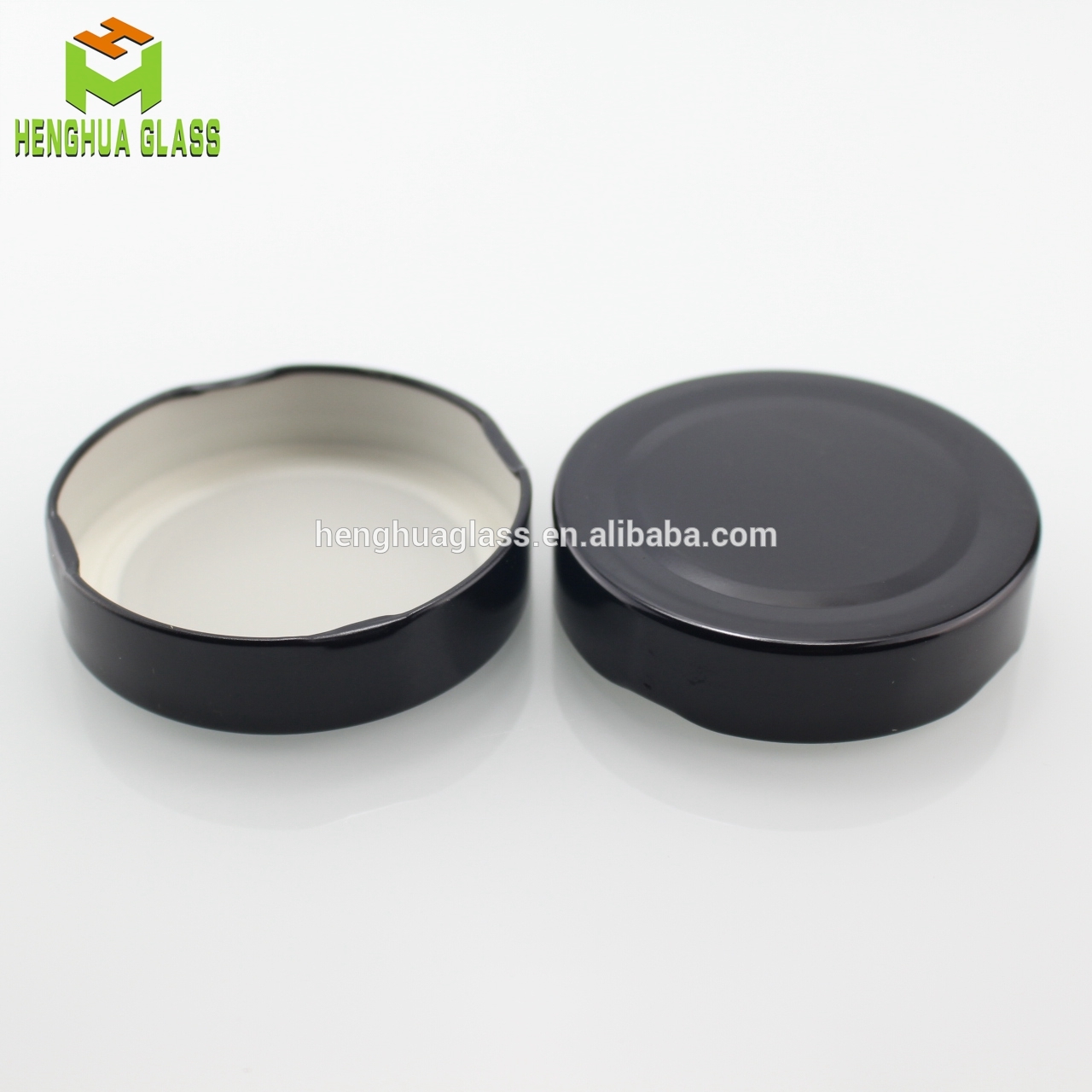 106ml 212ml 314ml wide mouth straight side glass jar round ergo food glass storage jar honey jam jars with black metal lid